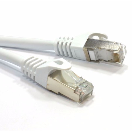 Astrotek Cat6a Shielded Cable 1M Grey/White Color 10GbE RJ45 Ethernet Network Lan S/FTP LSZH Cord 26Awg PVC Jacket
