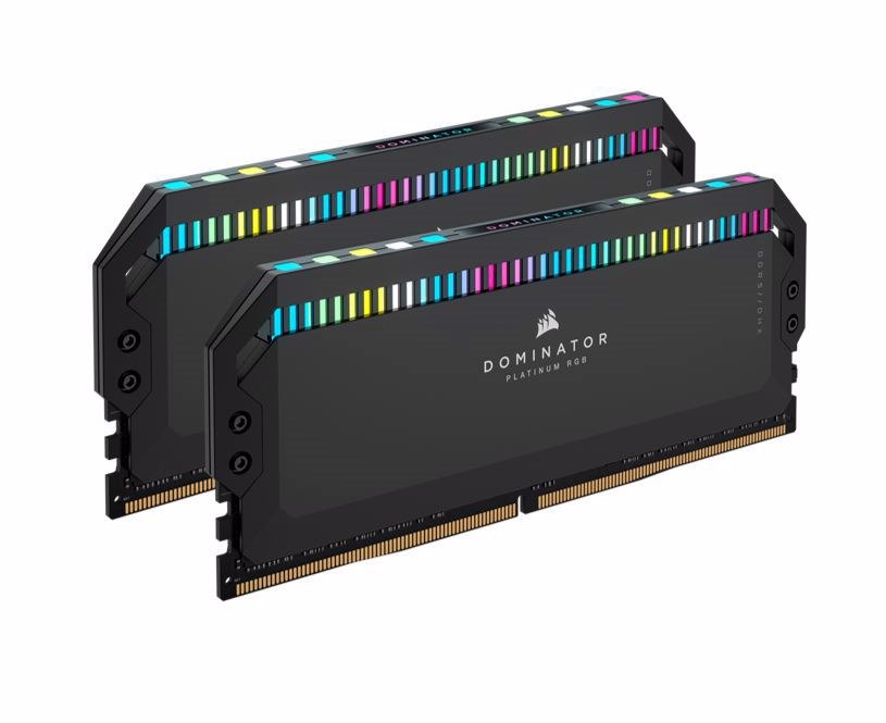 Corsair Dominator Platinum RGB 32GB (2x16GB) DDR5 Udimm 5200Mhz C40 1.25V Black Desktop PC Gaming Memory