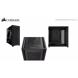 Corsair Obsidian 7000D Af Tempered Glass Mini-ITX, M-Atx, Atx, E-Atx Tower Case, Usb 3.1 Type C, 10X 2.5', 6X 3.5' HDD. Black