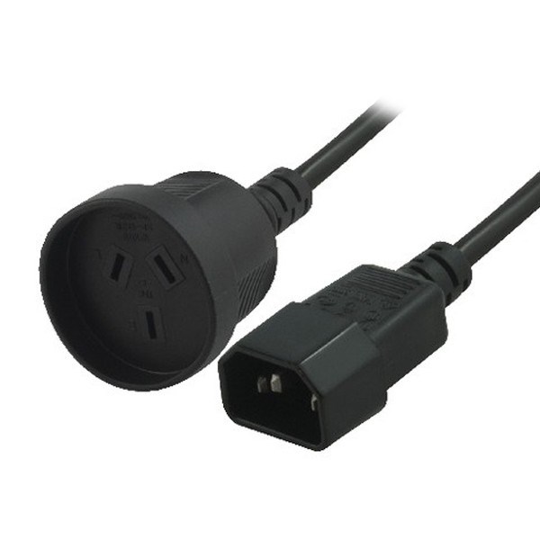 8Ware Power Cable Extension 15CM 3-Pin Au To Iec C14 Female To Male