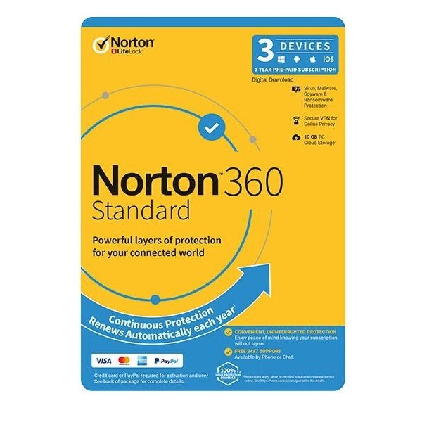 Norton 360 Standard 10GB Au 1 User 3 Device