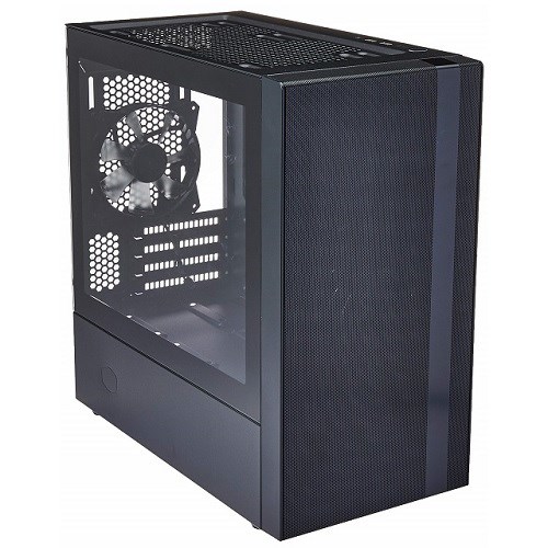 Cooler Master MasterBox MCB-NR400-KGNN-S00 Computer Case - Mini ITX, Micro ATX Motherboard Supported - Mini-tower - Steel, Plastic, Tempered Glass - Black