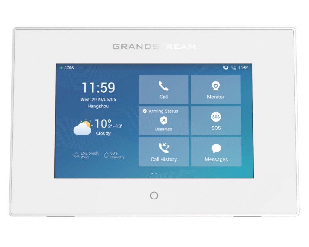 Grandstream Integrated Sip Intercom On Wall Poe Touch Screen