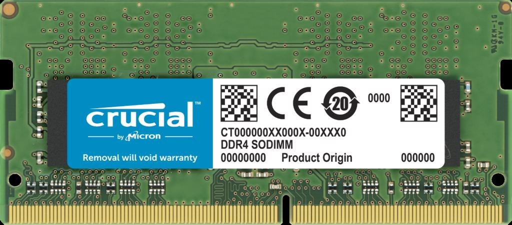 Crucial 32GB (1x32GB) DDR4 Sodimm 3200MHz CL22 1.2V PC4-21300 Dual Ranked Single Stick Notebook Laptop Memory Ram