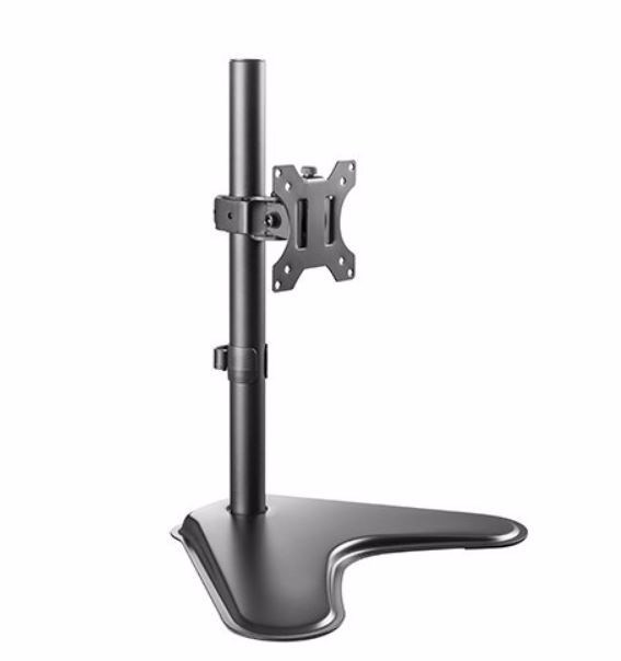 Brateck Single Screen Economical Double Joint Articulating Stell Monitor Stand Fit Most 13'-32' Monitor Up To 8 KG Per Screen Vesa 75X75/100X100