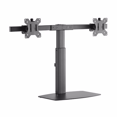 Brateck Dual Screen Pneumatic Vertical Lift Monitor Stand Fit Most 17‘-27’ Monitors Up To 6KG Per Screen Vesa 75X75/100X100