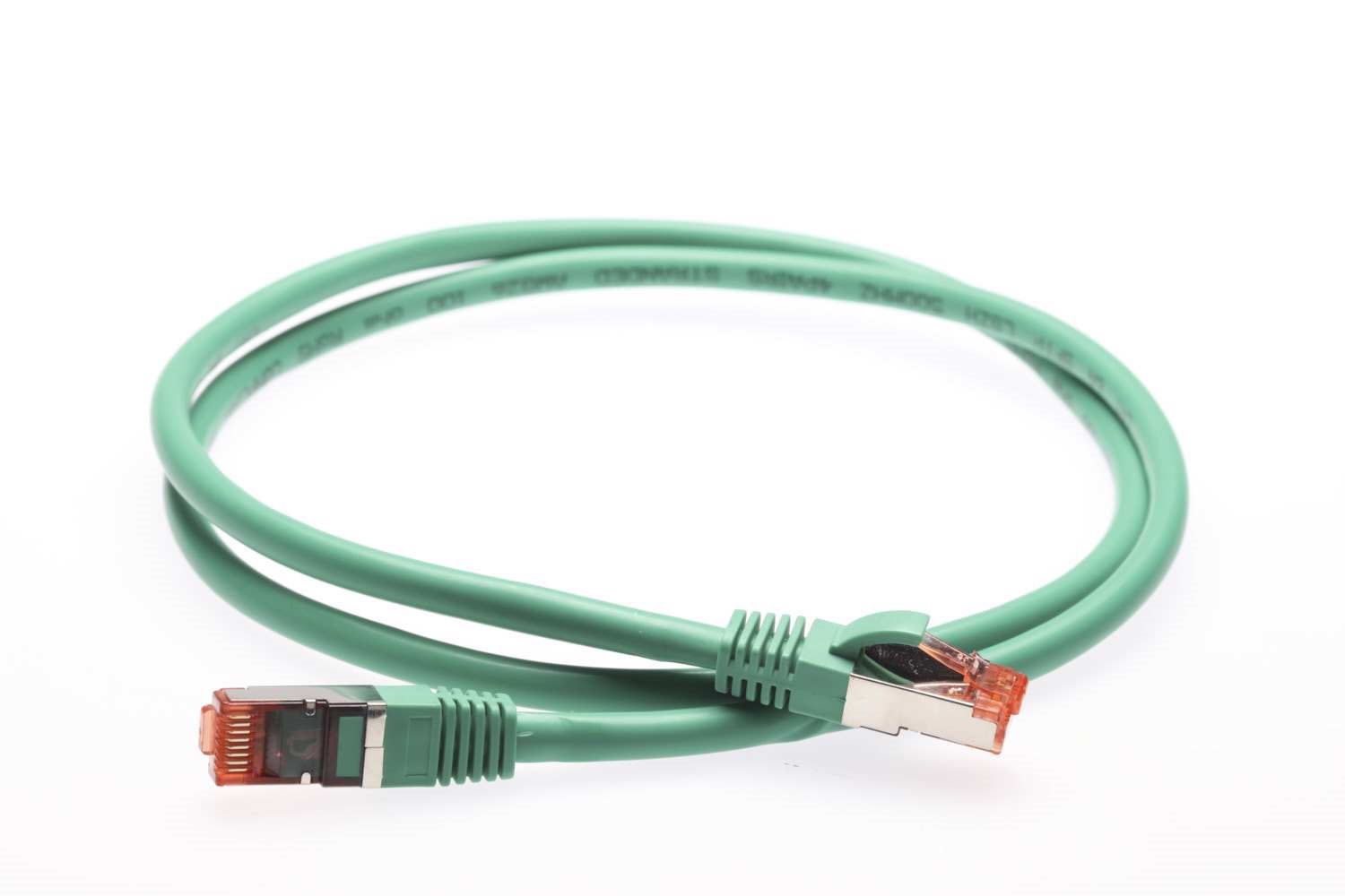 4Cabling 0.5M Cat 6A S/FTP LSZH Ethernet Network Cable. Green