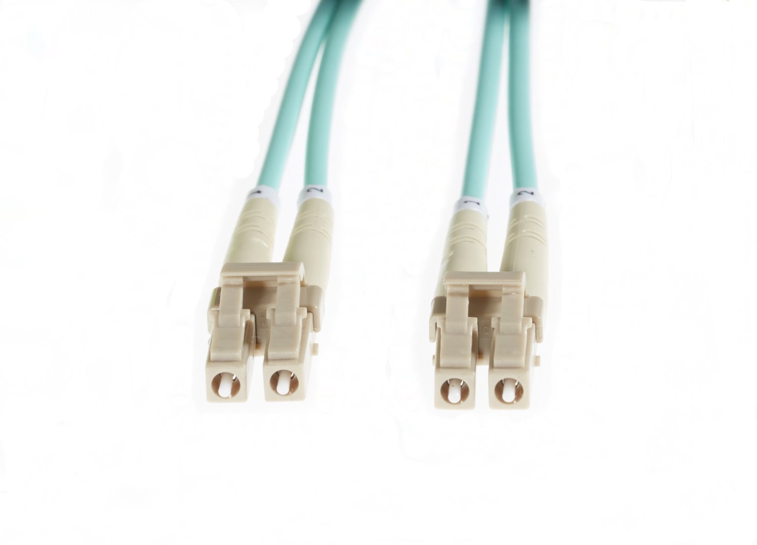 4Cabling 15M LC-LC Om4 Multimode Fibre Optic Patch Cable: Aqua