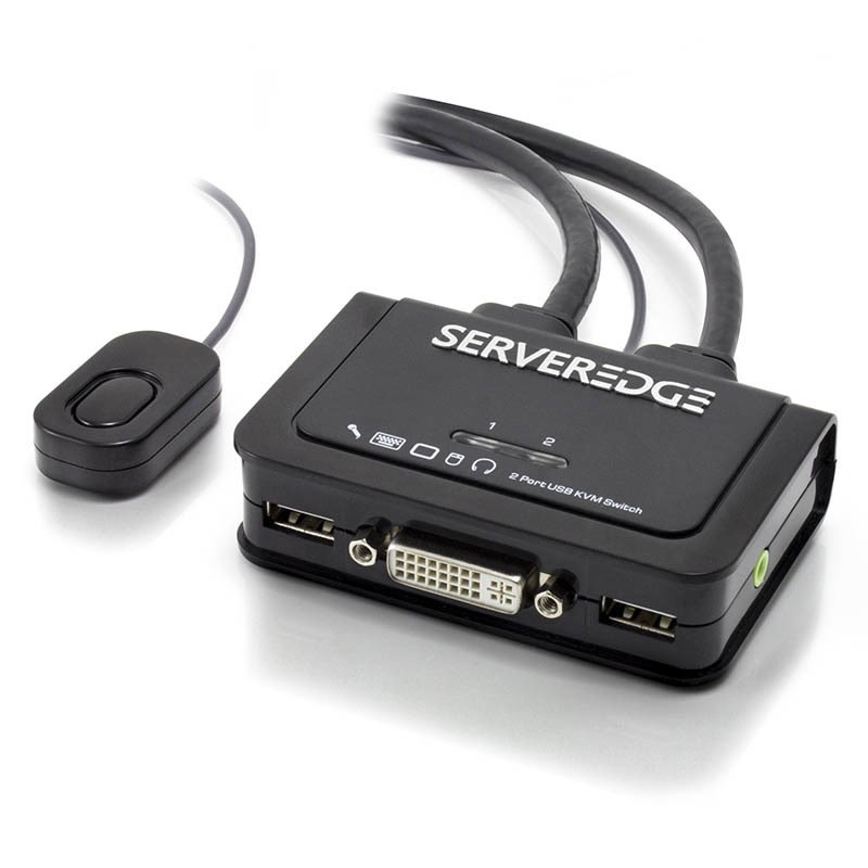 Serveredge 2-Port Usb / Dvi Cable KVM Switch With Audio & Remote