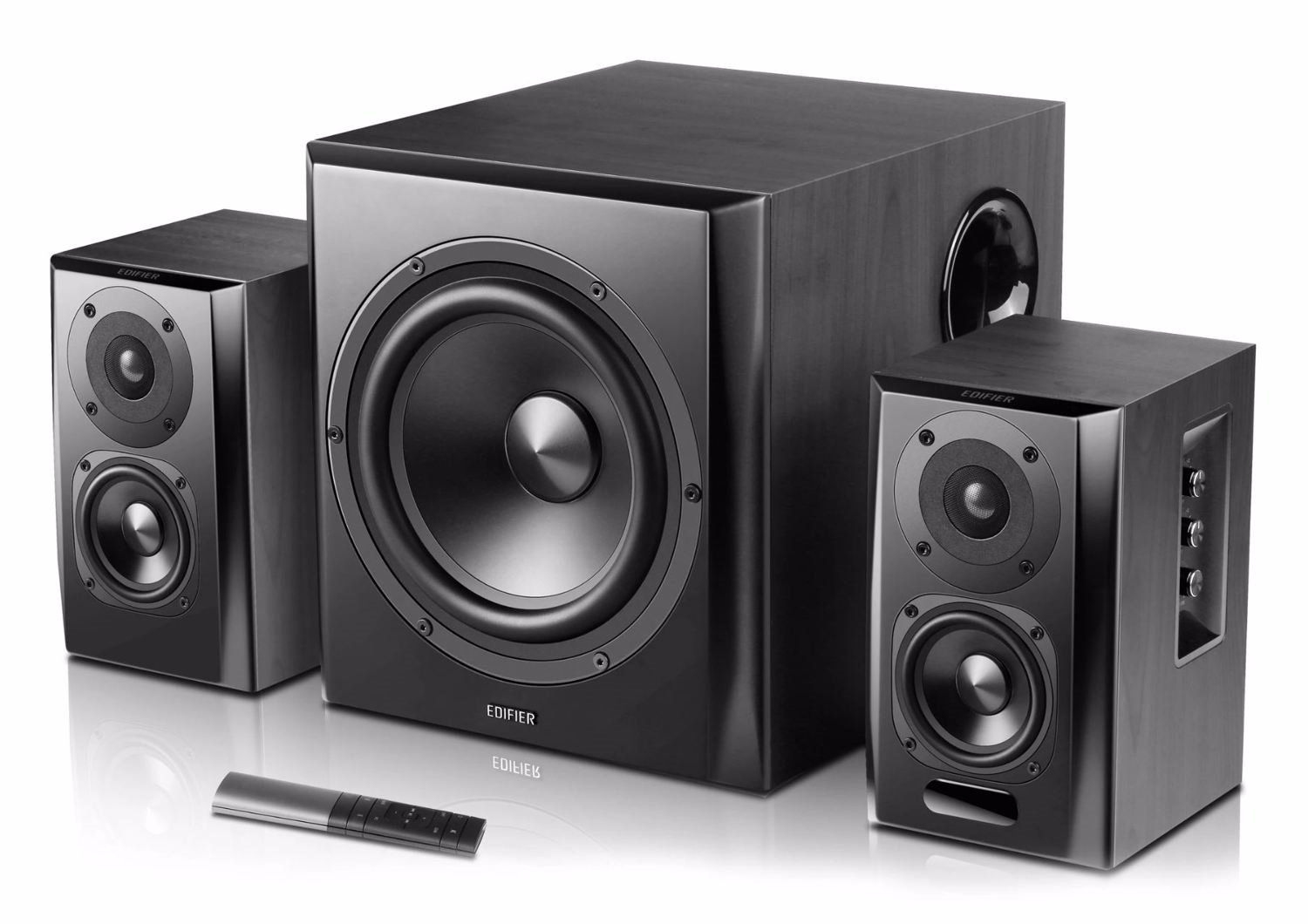 Edifier S351DB 2.1 Bluetooth Multimedia Speakers w/Subwoofer - 3.5mm/Optical/BT 4.1 AptX Wireless Sound/ Remote Control/8Inch Booming Subwoofer