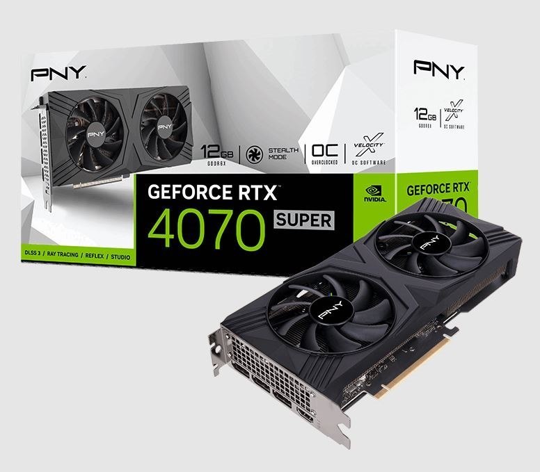 PNY Geforce RTX™ 4070 Super 12GB Verto™ Dual Fan Overclocked Edition DLSS 3