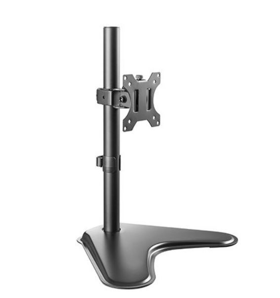 Brateck Single Screen Economical Double Joint Articulating Steel Monitor Stand For Most 13'-32' Monitors