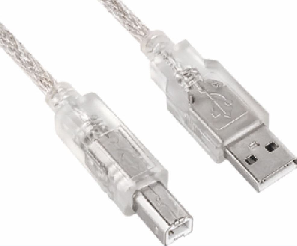 Astrotek Usb 2.0 Printer Cable 2M - Type A Male To Type B Male Transparent Colour ~Cbusbab2m ~Cb8w-Uc-2001Ab