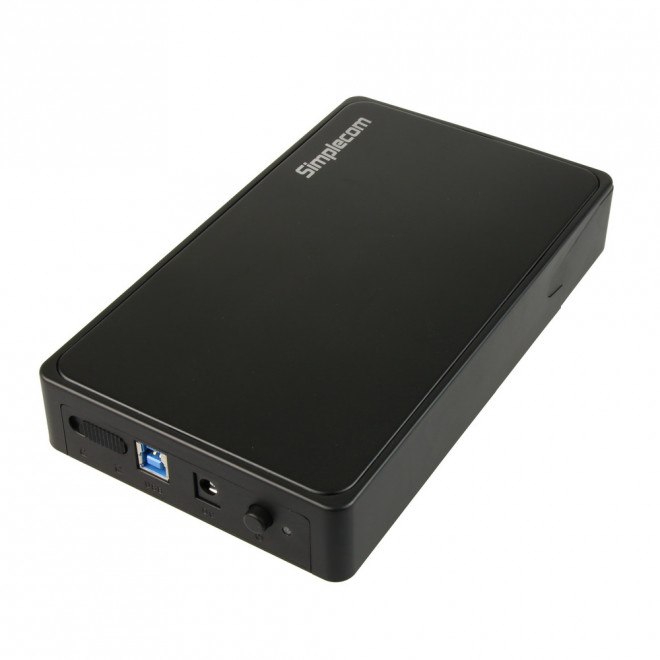 Simplecom Se325 Tool Free 3.5' Sata HDD To Usb 3.0 Hard Drive Enclosure - Black Enclosure