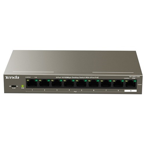 Tenda 9-Port Fe Switch With 8-Port Poe