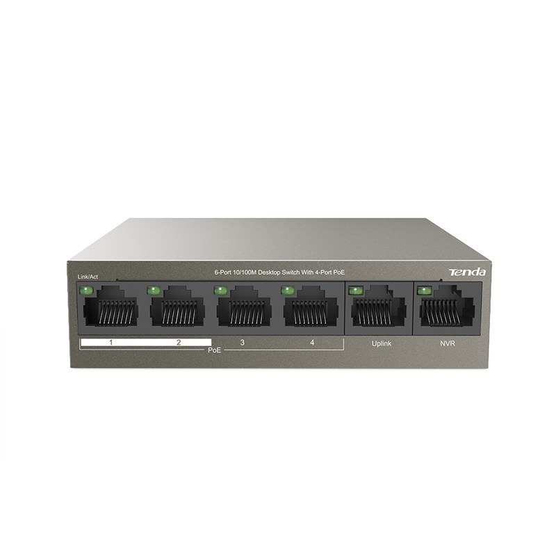 Tenda 6-Port Fe Switch With 4-Port Poe