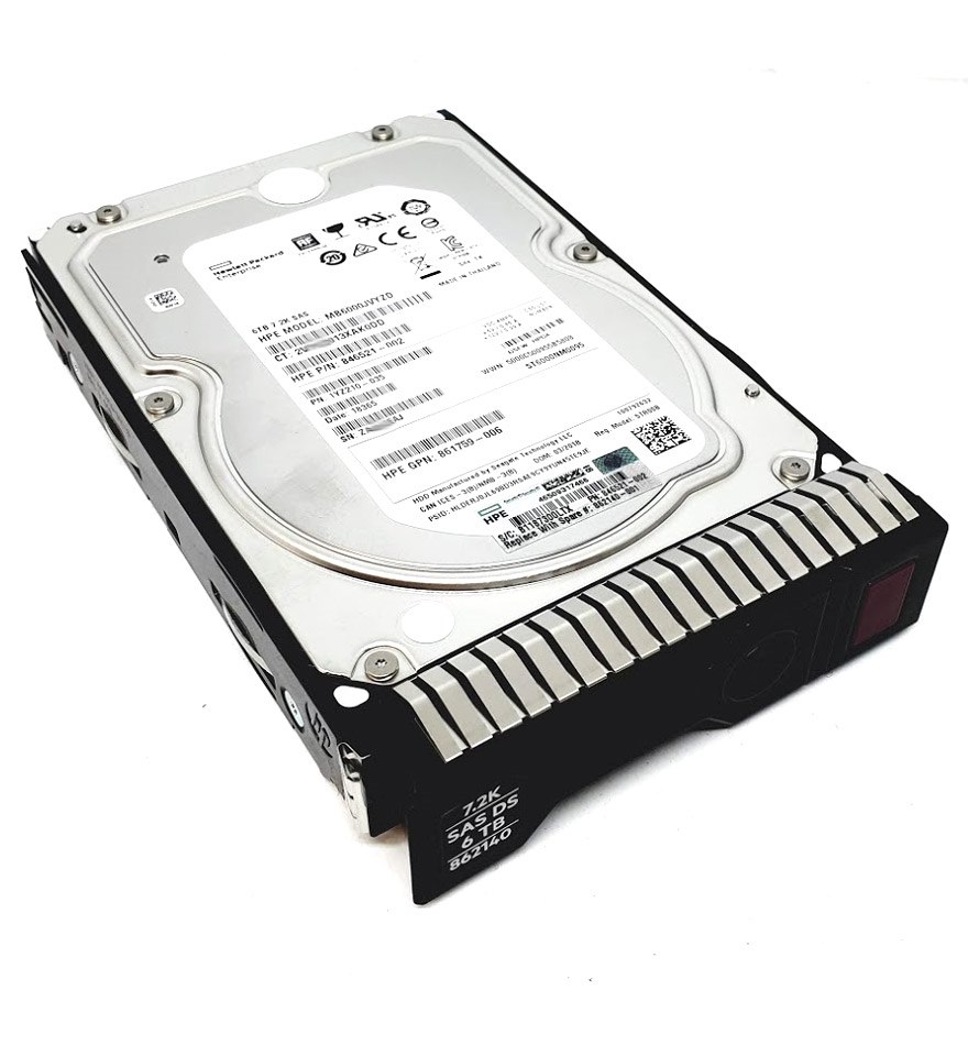 HPE 6 TB Hard Drive - 3.5" Internal - SAS (12Gb/s SAS)