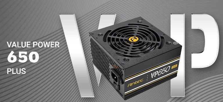 Antec VP650P Plus 650W 80+ Certified @ 85% Efficiency Ac 120V - 240V, Continuous Power, 120MM Silent Fan. 3 Years Warranty. Performance And Value