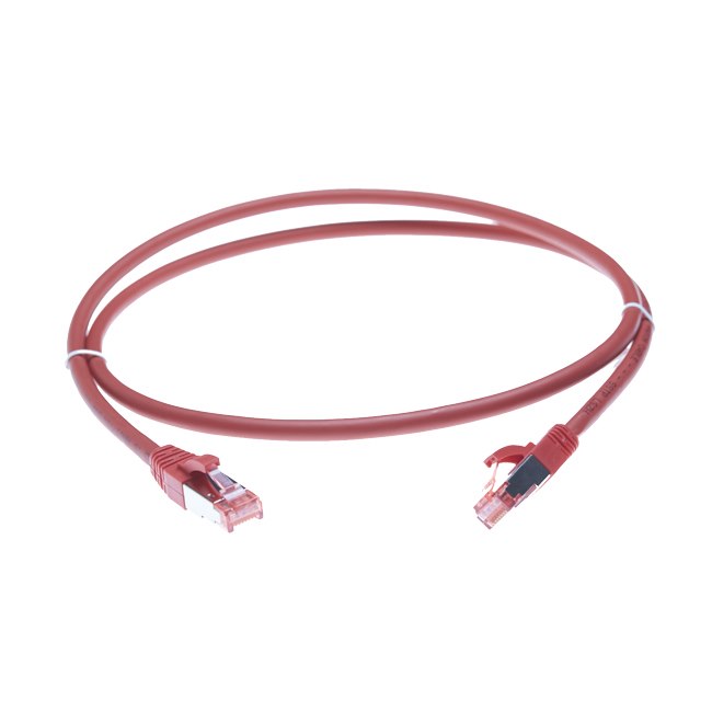4Cabling 2.5M Cat 6A S/FTP LSZH Ethernet Network Cable. Red