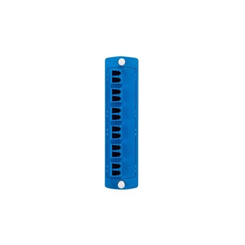 Leviton | SDX Precision Molded Plate | Single-Mode Os1/2, Duplex LC, 12 Fibres, Zirconia Ceramic Sleeve | Blue