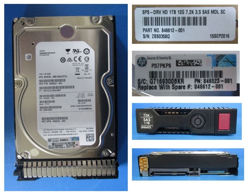 HPE 1 TB Hard Drive - 3.5" Internal - SAS (12Gb/s SAS)