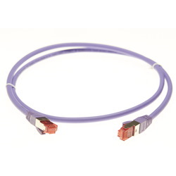 4Cabling 1M Cat 6A S/FTP LSZH Ethernet Network Cable. Purple