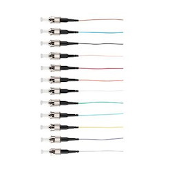 4Cabling Fibre Pigtail ST Om4 Multimode 2M. 12 Pack. Rainbow. Backward Compatible With Om3