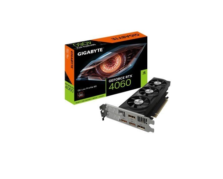 Gigabyte RTX 4060 Gpu, PCIe16, DP(2), Hdmi(2), 8GB GDDR6, Oc Low Profile, 3YR