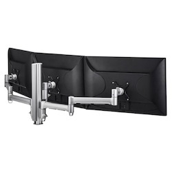 Atdec Awm Triple Monitor Arm Solution - 710MM &Amp; 130MM Articulating Arms - 400MM Post - Grommet Clamp - Silver