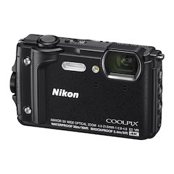 Nikon Digital Compact Camera Coolpix W300, Black,16MP, 5X Optical Zoom, Fixed Lense, F/2.8-4.9, All Weather, Waterproof, 4K Recording,SnapBridge, GPS