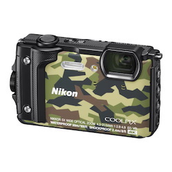Nikon Digital Compact Camera Coolpix W300, Camo,16MP, 5X Optical Zoom, Fixed Lense, F/2.8-4.9, All Weather, Waterproof, 4K Recording, With SnapBridge
