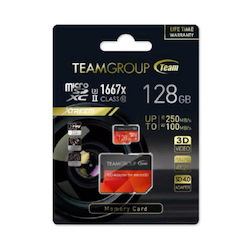 Team Group Xtreem 128GB Micro SDXC Uhs-Ii U3, Read Up To 250MB/s Write Up To 100MB/s