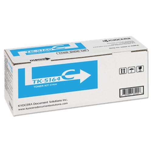 Kyocera TK-5164C Original Standard Yield Laser Toner Cartridge - Cyan Pack