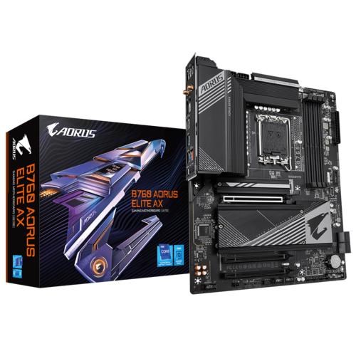 Gigabyte B760 Aorus Elite Ax MB, 1700, X4 DDR5, 4X Sata, 3X M.2, Usb3.2, Wifi 6E, Atx 3YR