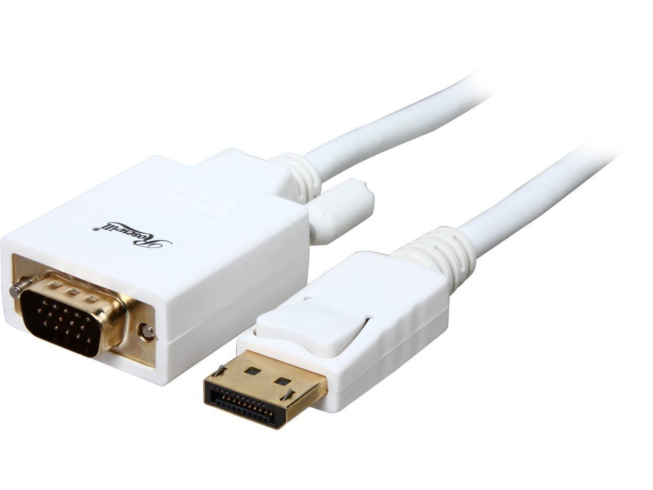 Rosewill RCDC-14014 6 FT. 28Awg DisplayPort To Vga Cable