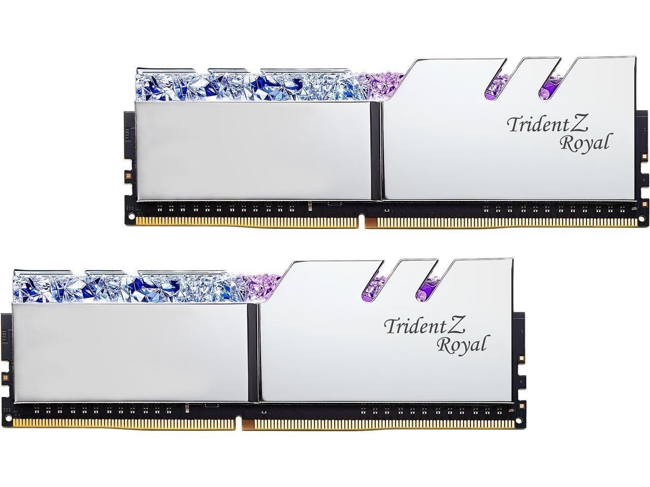 G.Skill Trident Z Royal Series 16GB (2 X 8GB) 288-Pin PC Ram DDR4 3600 (PC4 28800) Desktop Memory Model F4-3600C16D-16GTRSC