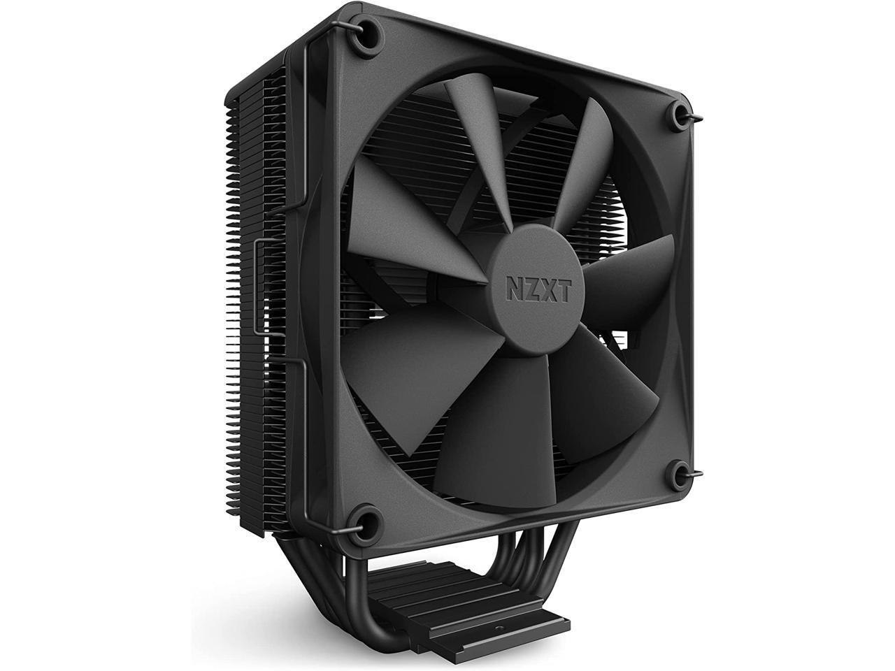 NZXT T120 Cpu Air Cooler - RC-TN120-B1 - Cpu Liquid Cooler - Conductive Copper Pipes - Fluid Dynamic Bearings - Amd And Intel Compatibility - Black