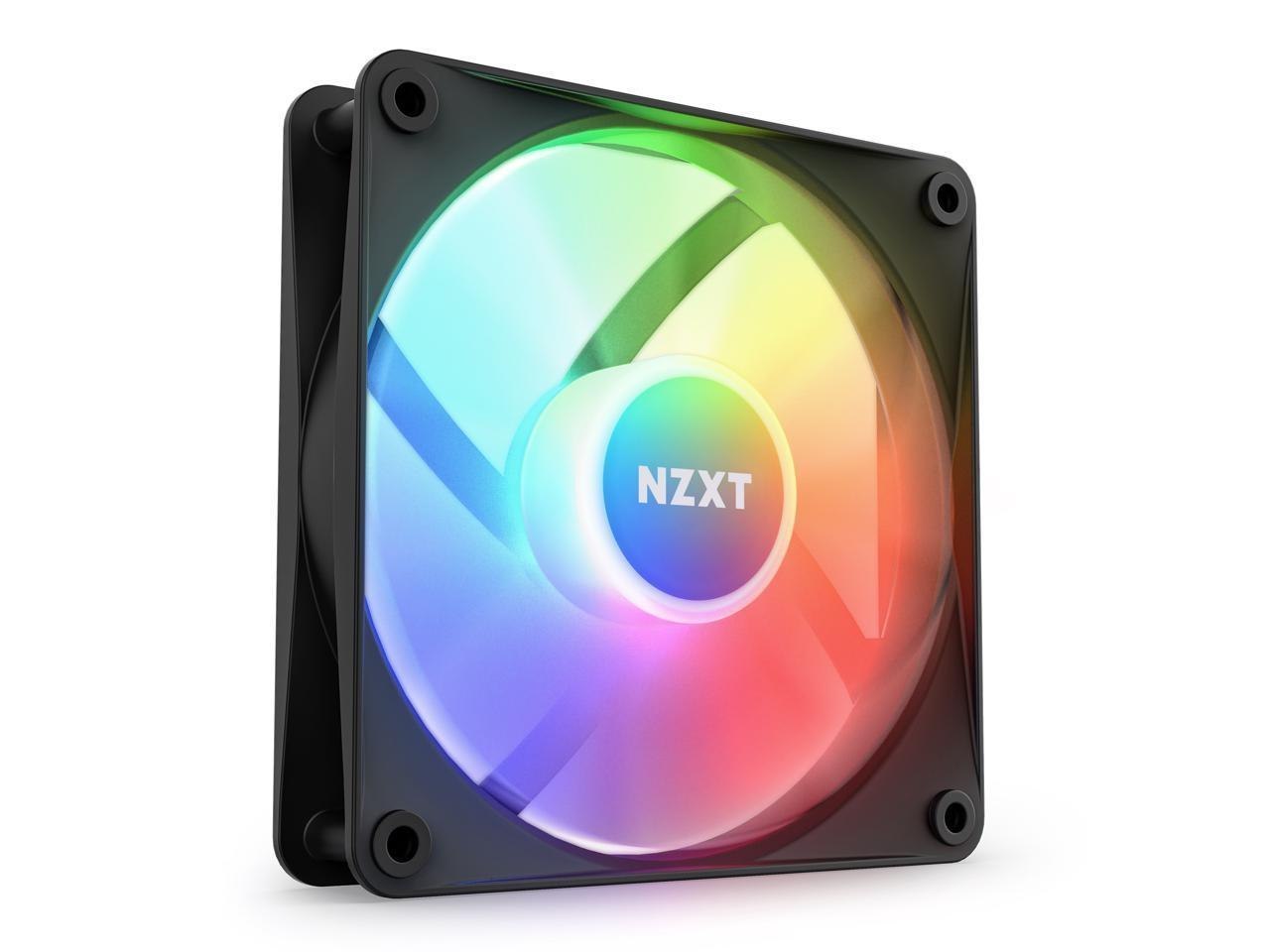 NZXT F120 RGB Core Fan - RF-C12SF-B1 - 120MM Hub-Mounted RGB Fan - Sublime RGB Lighting - PWM Control - Single