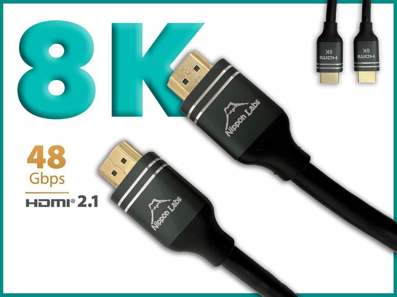 Nippon Labs 8K Hdmi Cable 15FT. Hdmi 2.1 Cable Real 8K