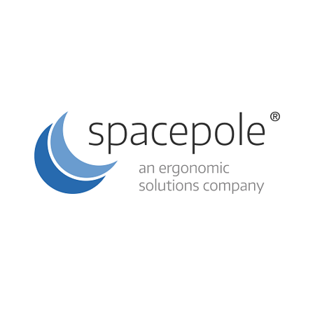 SpacePole Pax S300 Low Profile Payment Terminal Mount W/ S300 Plate & 40MM Duratilt Pole -