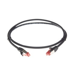 4Cabling 0.75M Cat 6A S/FTP LSZH Ethernet Network Cable. Black
