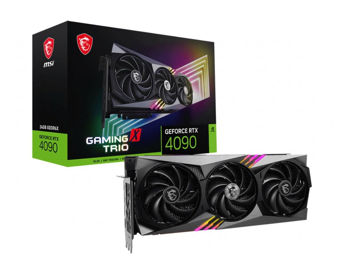 Msi nVidia GeForce RTX 4090 Gaming X Trio 24G Video Card, Pci-E 4, GDDR6X, 3X DP 1.4A, 1X Hdmi 2.1