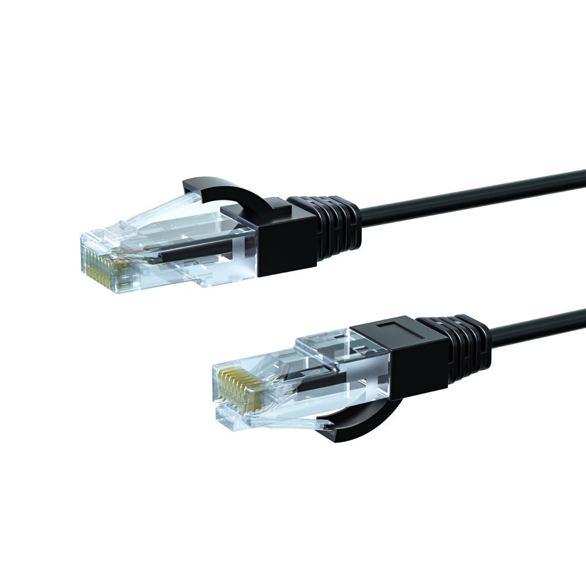 4Cabling 2M Cat6a Thin U/Utp LSZH 28 Awg RJ45 Network Cable | Black