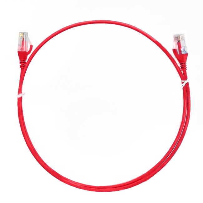 4Cabling 2M Cat 6 Ultra Thin LSZH Ethernet Network Cable: Red