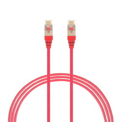 4Cabling 0.75M Cat 6A RJ45 S/FTP Thin LSZH 30 Awg Network Cable. Red