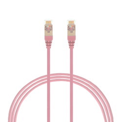 4Cabling 4M Cat 6A RJ45 S/FTP Thin LSZH 30 Awg Network Cable. Pink
