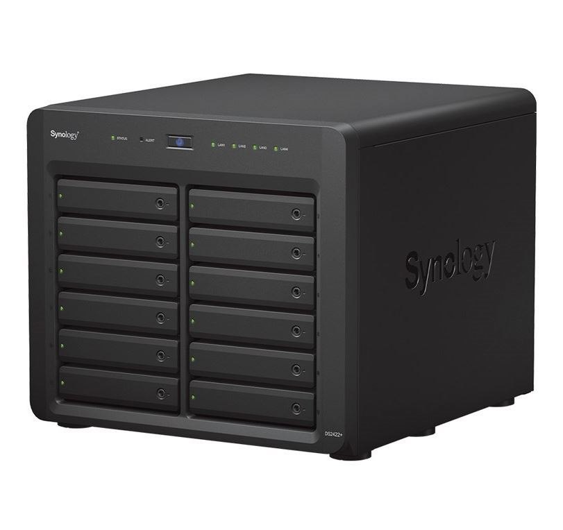 Synology DS2422+,12 Bay Nas (No Disk), Ryzen V1500B 4-Core, 4GB,GbE(4),USB,TWR,3YR