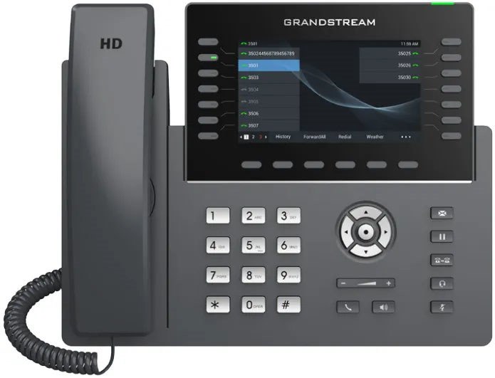 Grandstream 12 Line Carrier-Grade HD Ip Phone With 5'' Touch Screen And 14 Programmable Keys