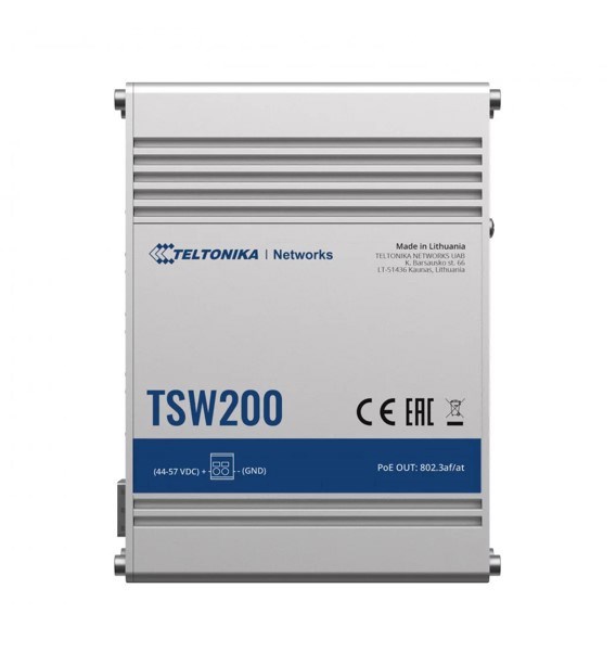 Teltonika TSW200 - Industrial Unmanaged PoE+ Switch - Does Not Include Power Supply Nht-Pr320aua