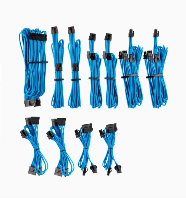 Corsair For Corsair Psu - Blue Premium Individually Sleeved DC Cable Pro Kit, Type 4 (Generation 4)